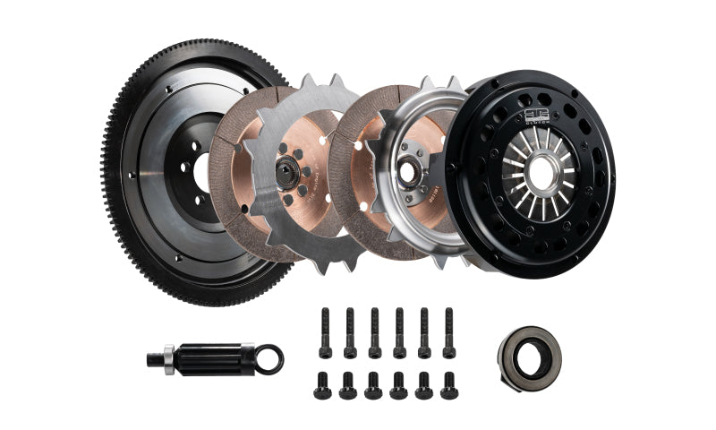 DKM Clutch 06-09 BMW 135i Segmented Ceramic Twin Disc Clutch Kit w/Flywheel (850 ft/lbs Torque)-tuningsupply.com