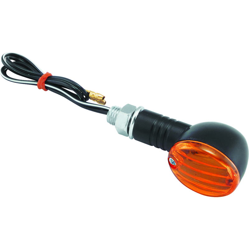 BikeMaster Ministalk Marker Light Round - Black/Amber-tuningsupply.com