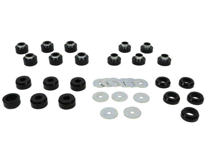 
  

Whiteline W93547 - WHLW93547 - Whiteline 1997-2006 Jeep Wrangler Body Mount Bushing Set - Shipped in Europe - Tuningsupply.com


