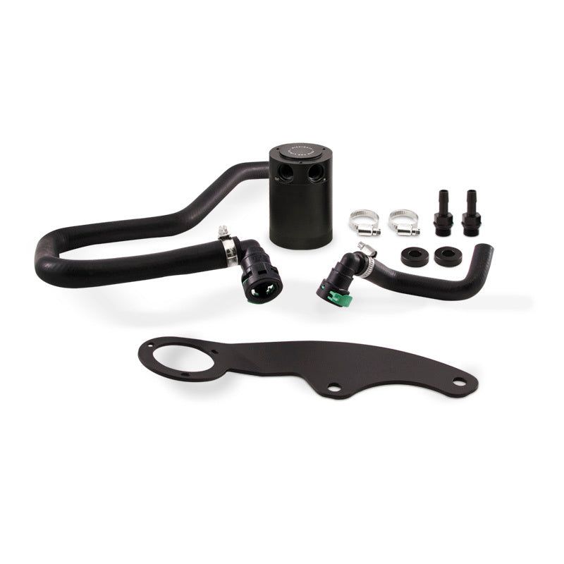 Mishimoto 11-14 Ford Mustang GT Baffled Oil Catch Can Kit - Black-tuningsupply.com