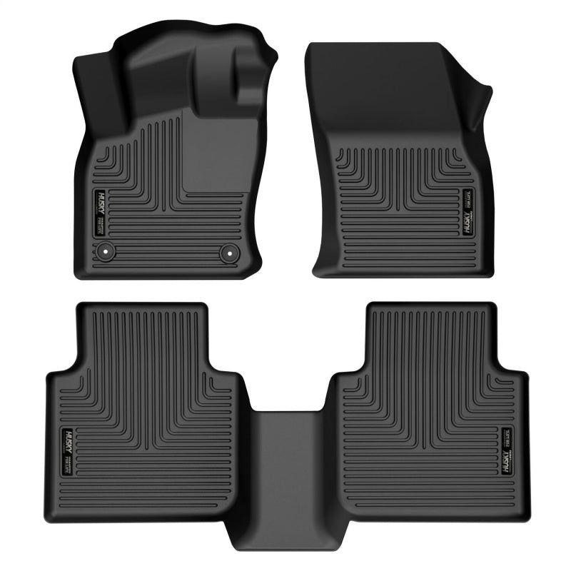 Husky Liners 18-22 Volkswagen Tiguan Weatherbeater Black Front & 2nd Seat Floor Liners-tuningsupply.com