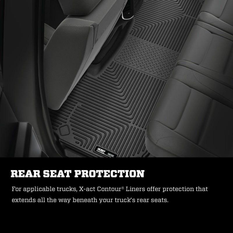 Husky Liners 2023 Honda Pilot X-Act Contour Black Floor Liners (2nd Seat)-tuningsupply.com