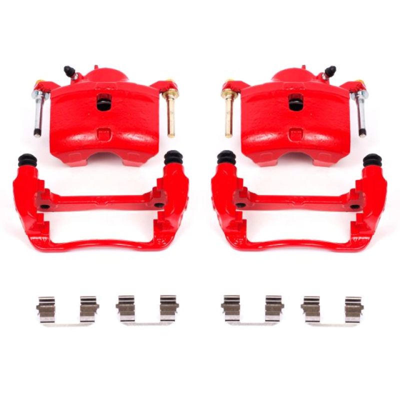 Power Stop 13-15 Acura ILX Front Red Calipers w/Brackets - Pair-tuningsupply.com