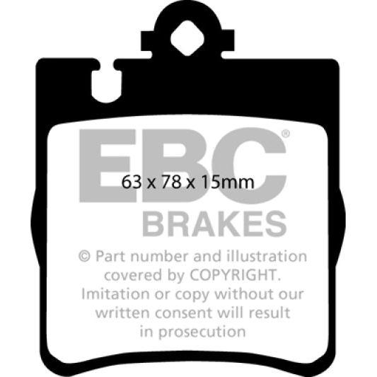 EBC 03 Mercedes-Benz C230 (W203) 2.3 Sport Yellowstuff Rear Brake Pads-tuningsupply.com