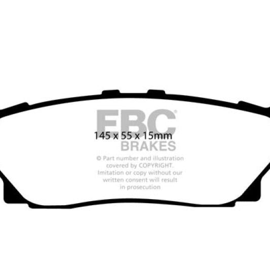 EBC 05-07 Hummer H3 3.5 Yellowstuff Rear Brake Pads-tuningsupply.com