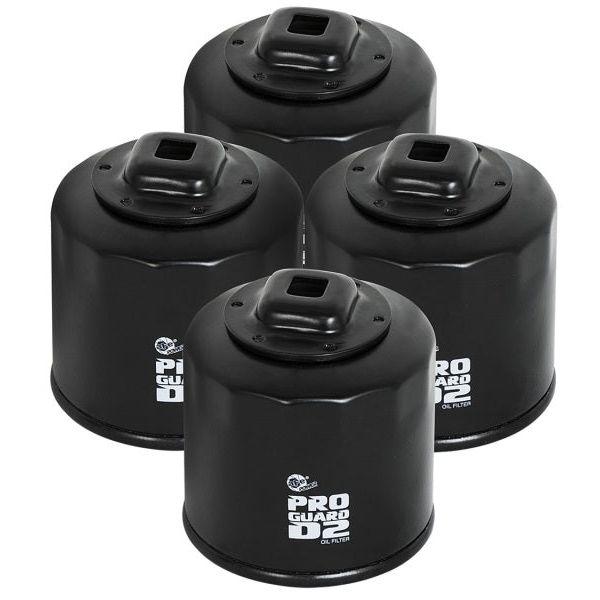 aFe Pro GUARD D2 Oil Filter 02-17 Nissan Cars L4/  04-17 Subaru Cars H4 (4 Pack)-tuningsupply.com