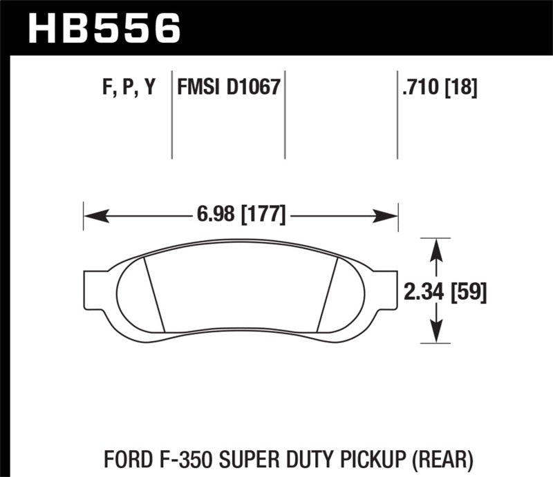 

Hawk Performance HB556P.710 - HAWKHB556P.710 - Hawk Super Duty Street Brake Pads - Shipped in Europe - Tuningsupply.com

