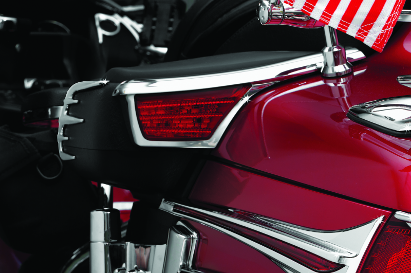 Kuryakyn L.E.D. Passenger Armrest Trim With Turn Signal 06-17 GL1800 Chrome-tuningsupply.com