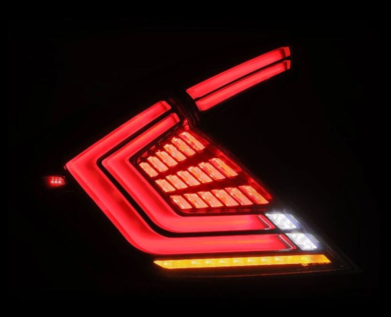 AlphaRex 16-21 Honda Civic Hatchback / Type-R FK8 Nova-Series LED Tail Lights - Black Smoke-tuningsupply.com