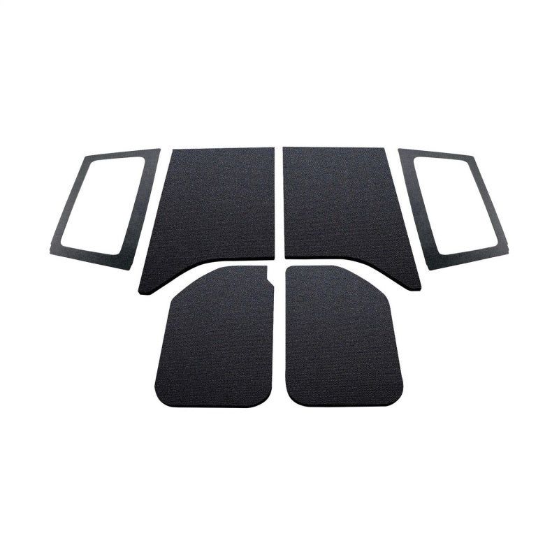 DEI 11-18 Jeep Wrangler JK 2-Door Boom Mat Complete Headliner Kit - 6 Piece - Black-tuningsupply.com