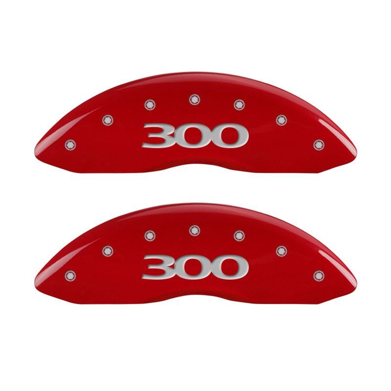 MGP 4 Caliper Covers Engraved Front & Rear 300 Red finish silver ch-tuningsupply.com