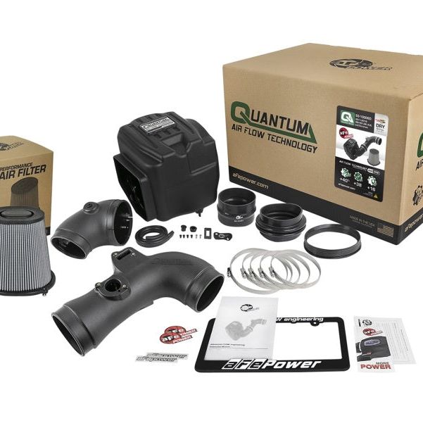 aFe Quantum Pro DRY S Cold Air Intake System 11-16 GM/Chevy Duramax V8-6.6L LML - Dry-tuningsupply.com