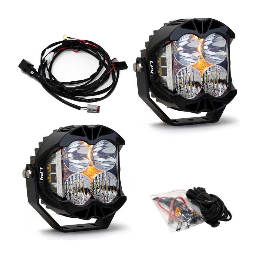 Baja Designs Jeep JL/JT Rubicon Steel Bumper LED Light Kit LP4 w/Upfitter-tuningsupply.com