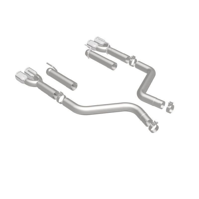 MagnaFlow Axle-Back, SS, 3in, Quad Split Rear 3.5 Tips 2015 Dodge Challenger incl SRT Hellcat-tuningsupply.com