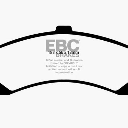 EBC 02 Cadillac Escalade 5.3 (PBR rear caliper) Yellowstuff Rear Brake Pads-tuningsupply.com