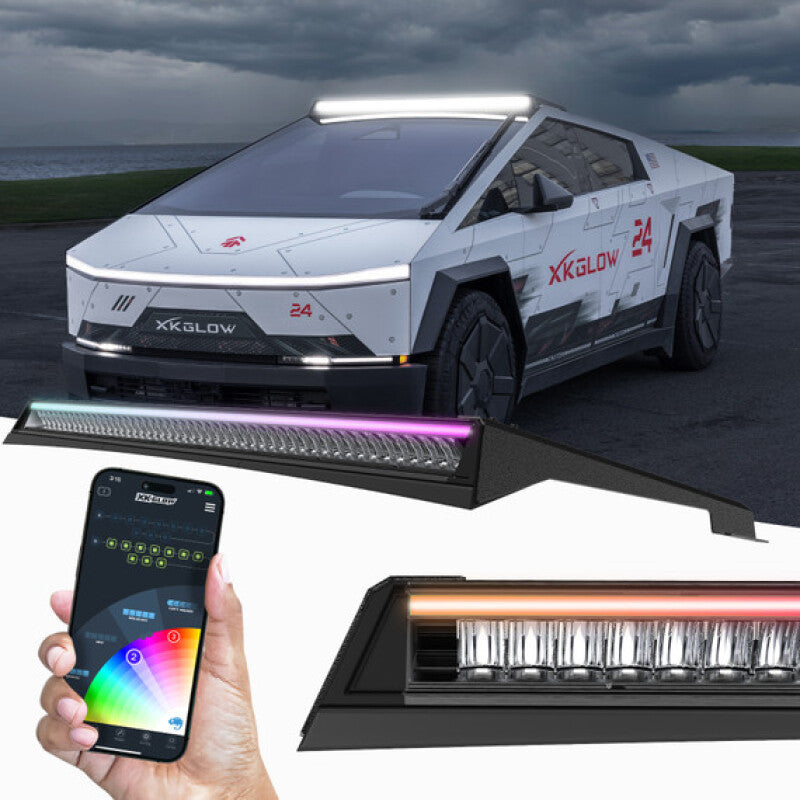 

XKGLOW MX-CTLB - XKGMX-CTLB - XK Glow Tesla Cybertruck XKmax 50in Roof LED Off-Road Light Bar w/ RGBW Chasing DRL & App Control - Shipped in Europe - Tuningsupply.com
