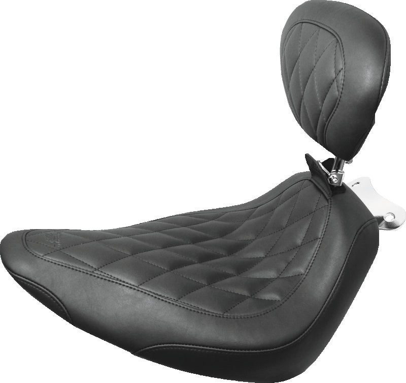

Mustang Motorcycle 79821 - MMP79821 - Mustang 00-15 Harley Softail Standard Rear Tire Wide Tripper Solo Seat w/Driver Backrest - Black - Shipped in Europe - Tuningsupply.com

