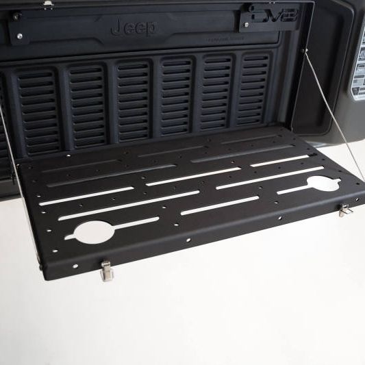 DV8 Jeep JL Tailgate Mounted Table (Trail Table) - Black-tuningsupply.com