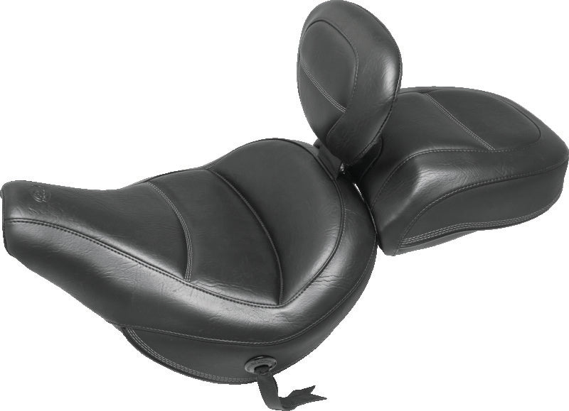 Mustang 18-21 Harley Heritage Classic Standard Deluxe Touring Recessed Passenger Seat - Black-tuningsupply.com