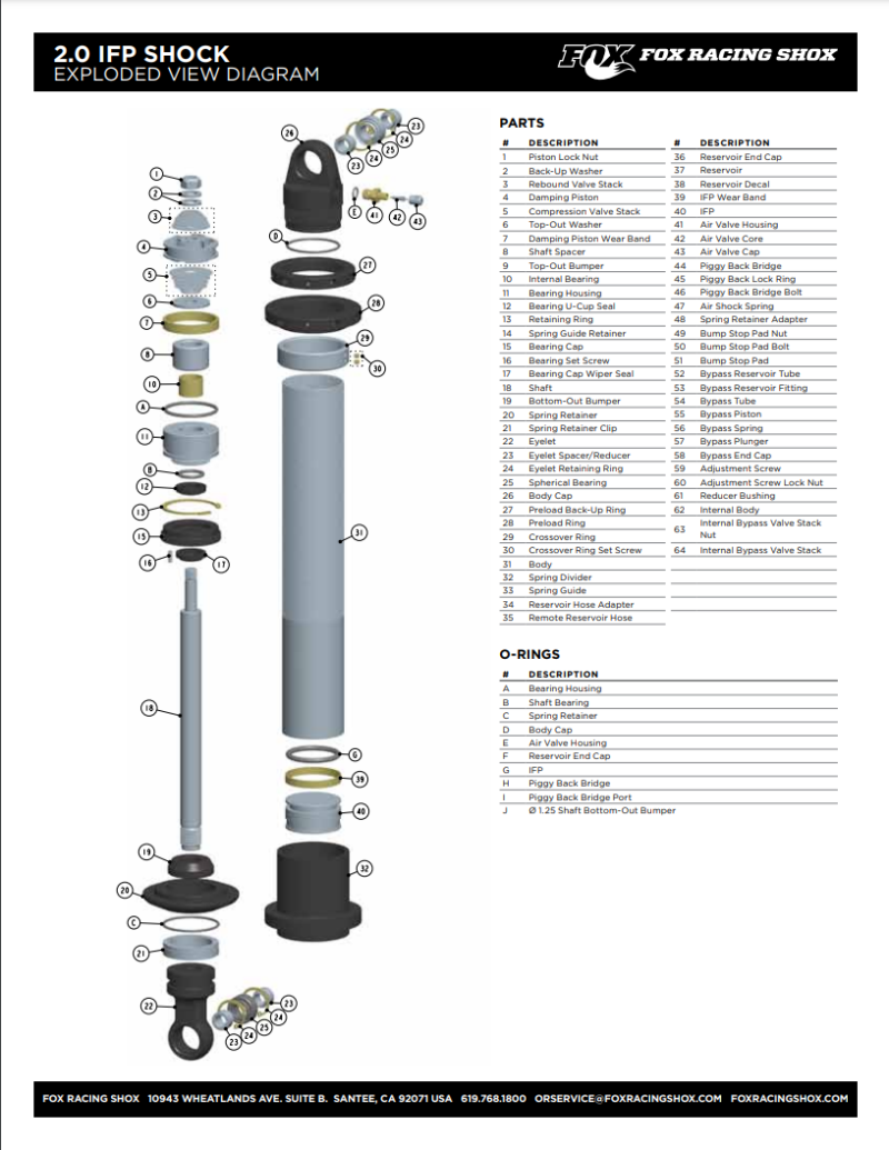 Fox Spherical Bearing- 0.750in Bore-tuningsupply.com