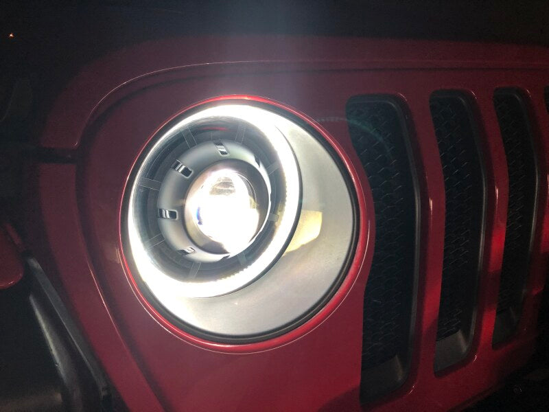 Oracle Oculus Bi-LED Projector Headlights for Jeep JL/Gladiator JT - Matte Blk - 5500K SEE WARRANTY-tuningsupply.com