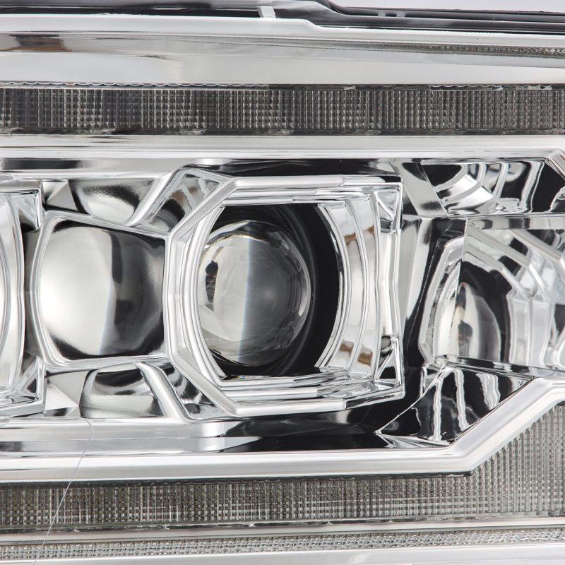 AlphaRex 09-18 Dodge Ram 2500 LUXX LED Proj Headlights Plank Style Chrm w/Activ Light/Seq Signal/DRL-tuningsupply.com