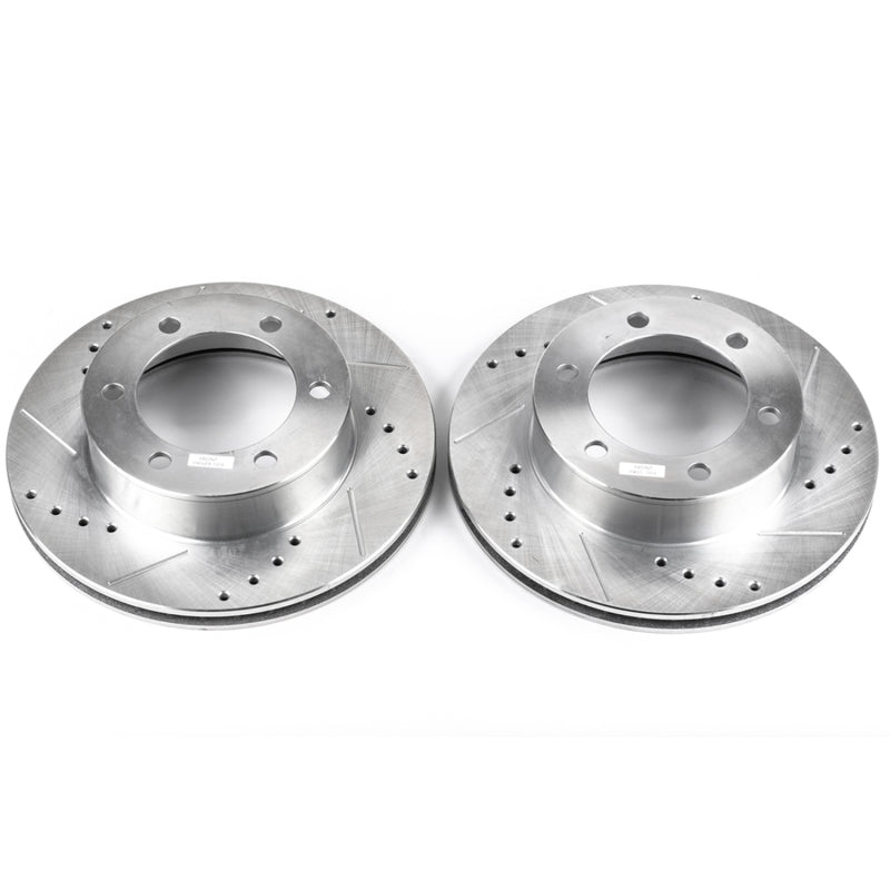 Power Stop 96-02 Toyota 4Runner Front Evolution Drilled & Slotted Rotors - Pair-tuningsupply.com