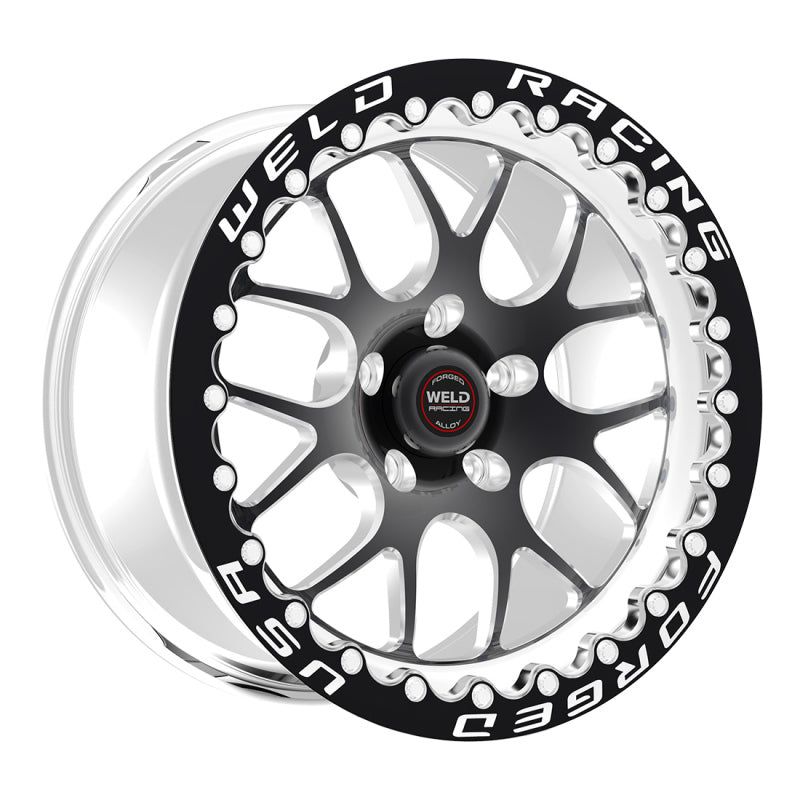 Weld S77 15x10.33 / 5x120mm BP / 7.5in. BS Black Wheel (Medium Pad) - Black Single Beadlock MT-Wheels - Forged-Weld-WEL77MB510N75F-SMINKpower Performance Parts