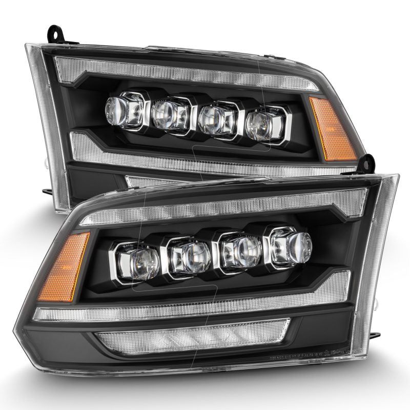 AlphaRex 09-18 Ram 2500 NOVA LED Proj Headlights Plank Style Chrome w/Activ Light/Seq Signal/DRL-tuningsupply.com