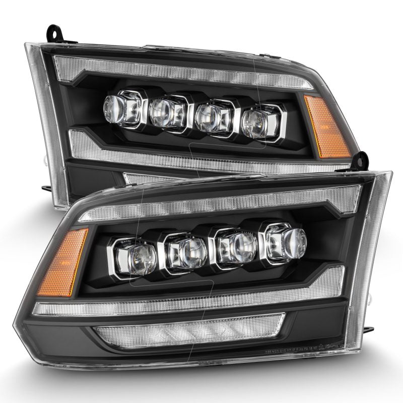 AlphaRex 09-18 Dodge Ram 2500 NOVA LED Proj Headlights Plank Style Design Black w/ Activation Light-tuningsupply.com