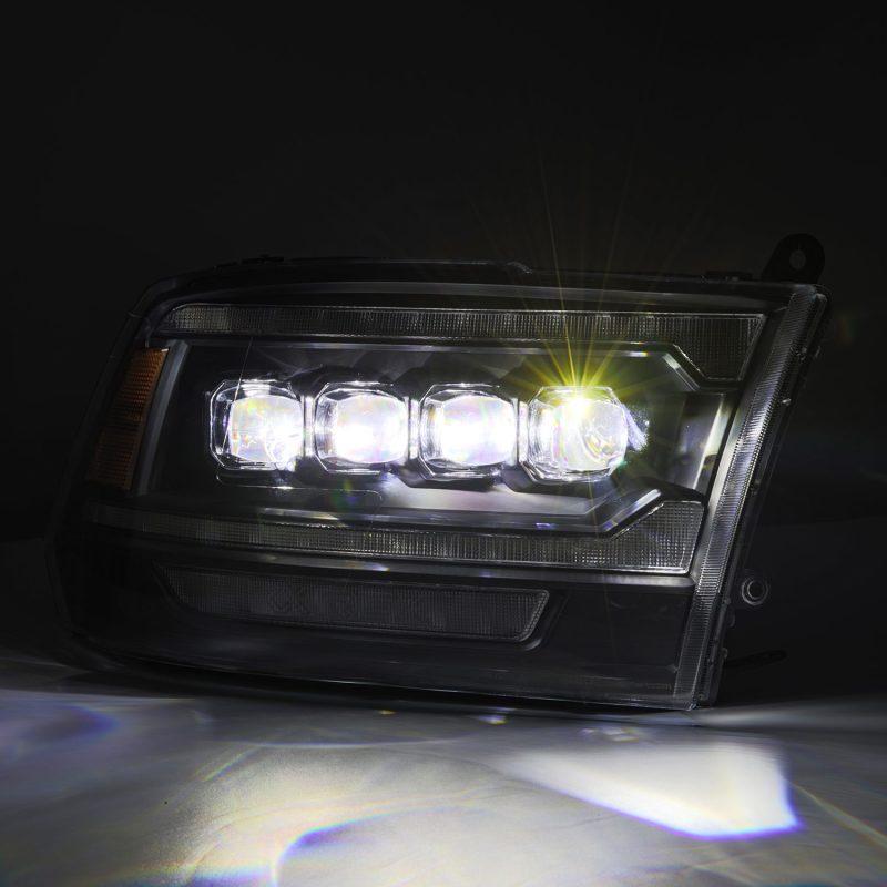 AlphaRex 09-18 Ram 2500 NOVA LED Proj Headlights Plank Style Chrome w/Activ Light/Seq Signal/DRL-tuningsupply.com