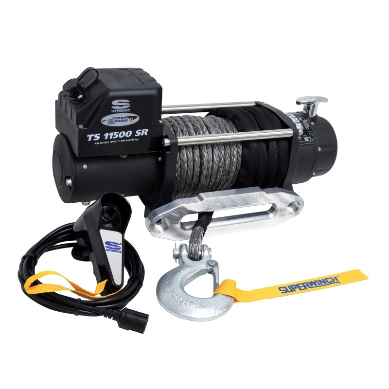 

Superwinch 1511201 - SUW1511201 - Superwinch 11500 LBS 12V DC 3/8in x 80ft Synthetic Rope Tiger Shark 11500 Winch - Shipped in Europe - Tuningsupply.com

