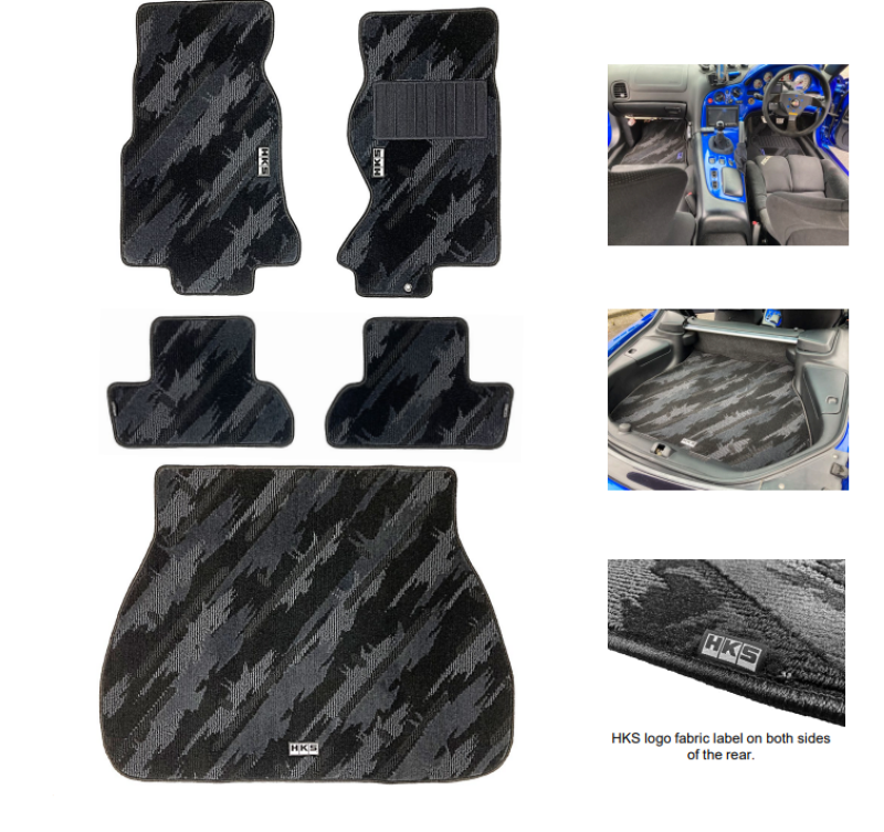 HKS FLOOR MATS FD3S FULL SET OCT RHD-tuningsupply.com