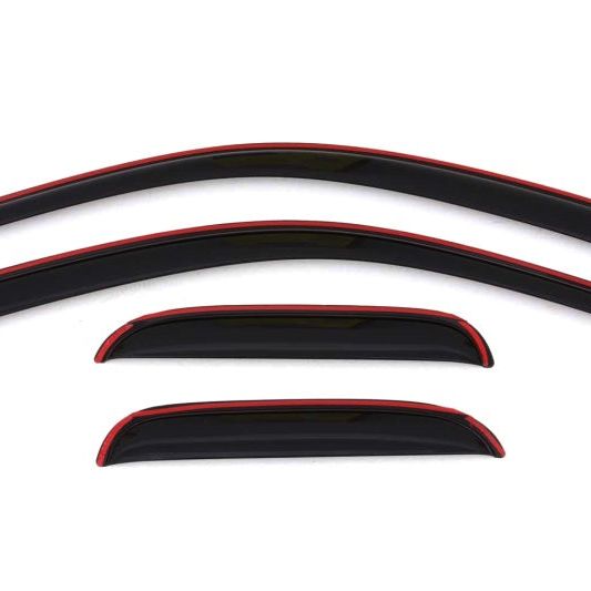 AVS 07-13 Chevy Silverado 1500 Ext. Cab Ventvisor Front & Rear Window Deflectors 4pc - Smoke-tuningsupply.com