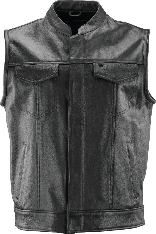 Kuryakyn Leather By River Road Vandal Club Vest Black - XL-tuningsupply.com