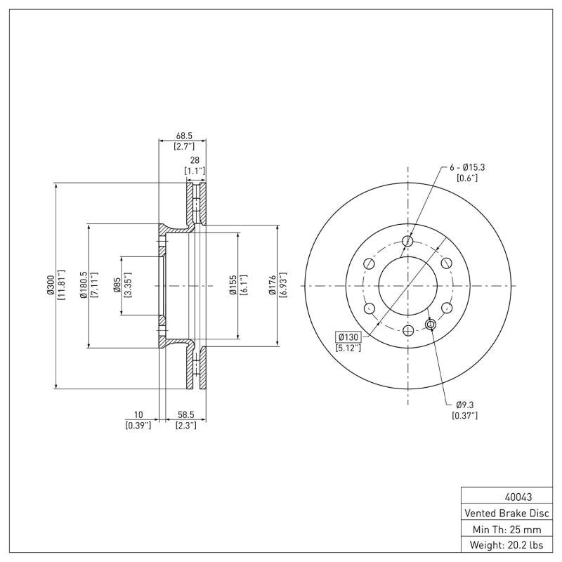 

DFC 600-40043 - DFC600-40043 - DFC 06-25 American Coach Patriot Front Brake Rotor - Shipped in Europe - Tuningsupply.com
