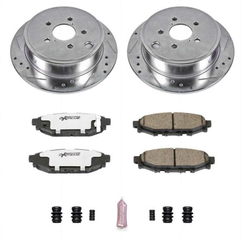 Power Stop 13-16 Subaru BRZ Rear Z26 Street Warrior Brake Kit-tuningsupply.com