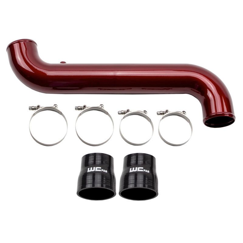 Wehrli 11-16 Duramax LML Passenger Side 3.5 in. Intercooler Pipe - Gloss Black-Intercooler Pipe Kits-Wehrli-WCFWCF100682-GB-SMINKpower Performance Parts