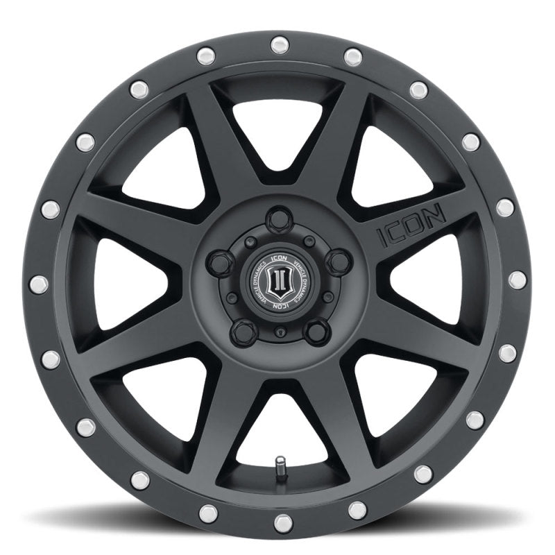 ICON Rebound 17x8.5 5x5.5 0mm Offset 4.75in BS Satin Black Wheel-tuningsupply.com