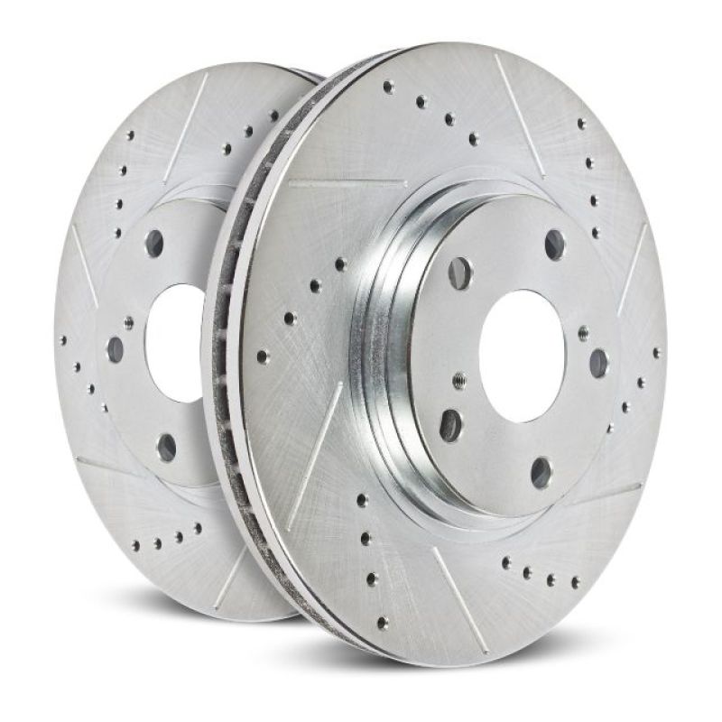 Power Stop 94-01 Ford Mustang Front Evolution Drilled & Slotted Rotors - Pair-tuningsupply.com