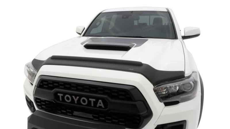 AVS 16-18 Toyota Tacoma Aeroskin II Textured Low Profile Hood Shield - Black-tuningsupply.com