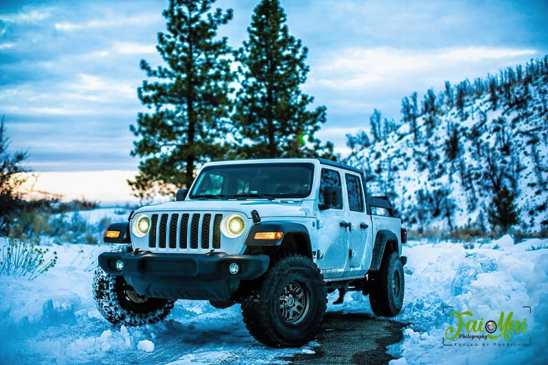 Oracle Oculus Bi-LED Projector Headlights for Jeep JL/Gladiator JT - Matte Blk - 5500K SEE WARRANTY-tuningsupply.com