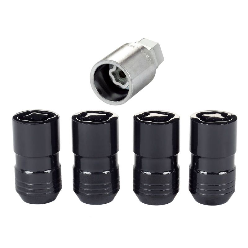 McGard Wheel Lock Nut Set - 4pk. (Cone Seat) M14X1.5 / 21mm & 22mm Dual Hex / 1.639in. L - Black-tuningsupply.com