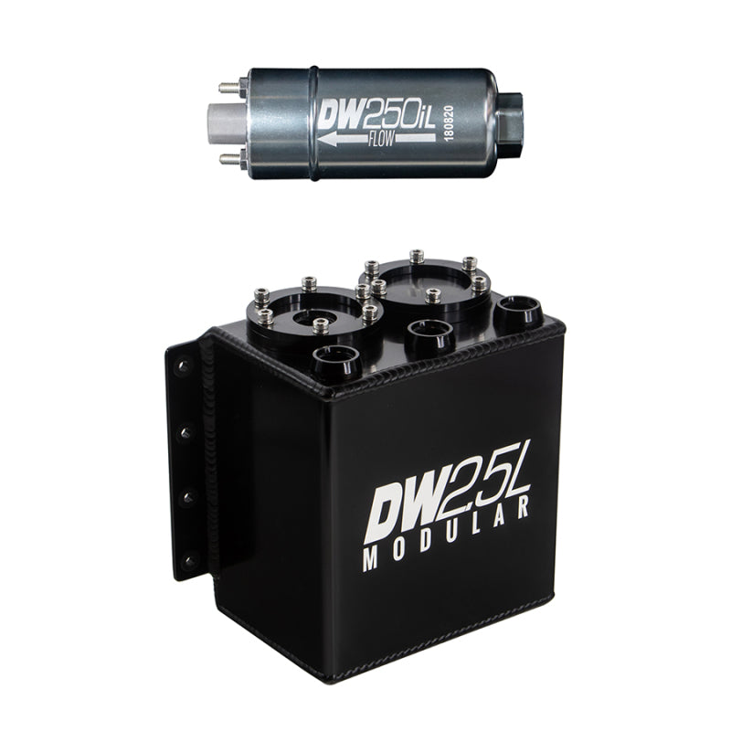 

DeatschWerks 6-251-25ST - DWK6-251-25ST - DeatschWerks 2.5L Modular Surge Tank (Incl. 1 DW250iL In-Line Fuel Pump) - Shipped in Europe - Tuningsupply.com
