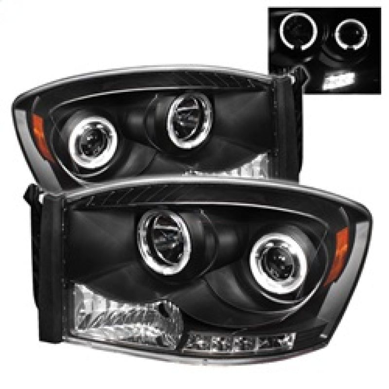 Spyder Dodge Ram 1500 06-08/Ram 2500 06-09 Projector Headlights LED Halo LED Blk PRO-YD-DR06-HL-BK-Headlights-SPYDER-SPY5010001-SMINKpower Performance Parts