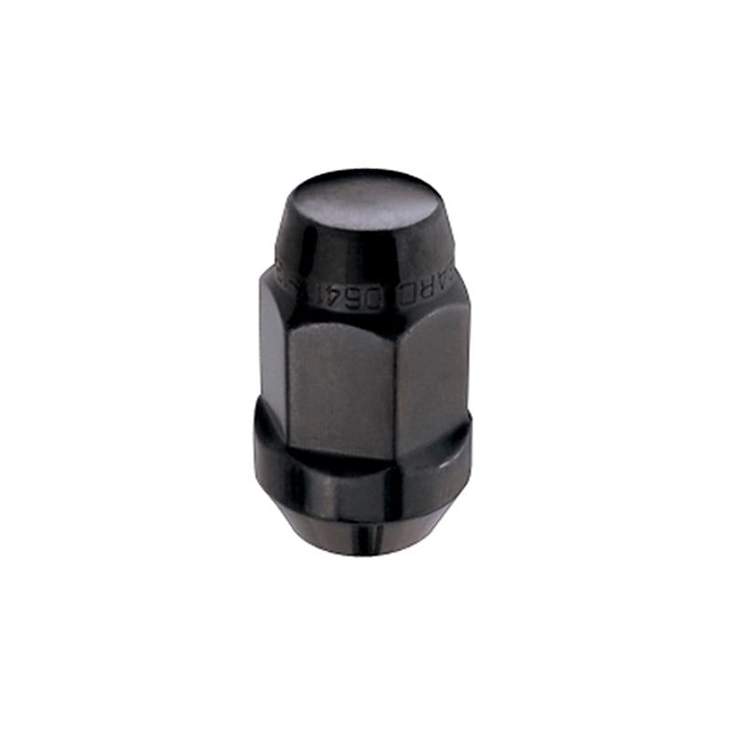 McGard Hex Lug Nut (Cone Seat Bulge Style) M14X1.5 / 22mm Hex / 1.635in. Length (4-Pack) - Black-tuningsupply.com