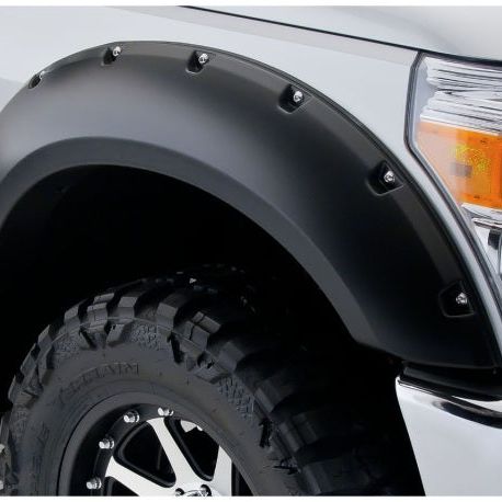 Bushwacker 11-16 Ford F-250 Super Duty Pocket Style Flares 2pc - Black-tuningsupply.com