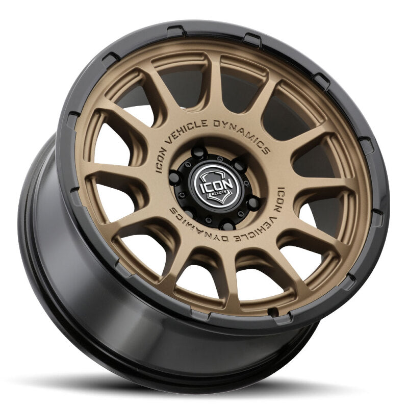 

ICON 8420906356SBGB - ICO8420906356SBGB - ICON Alloys Rancho 20x9 / 6x135 / 16mm / 5.625in BS Satin Bronze w/ Gloss Black Lip Wheel - Shipped in Europe - Tuningsupply.com
