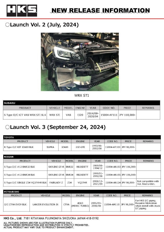 

HKS 15004-AN105 - HKS15004-AN105 - HKS S Type O/C KIT No.12 BNR34 BLK - Shipped in Europe - Tuningsupply.com
