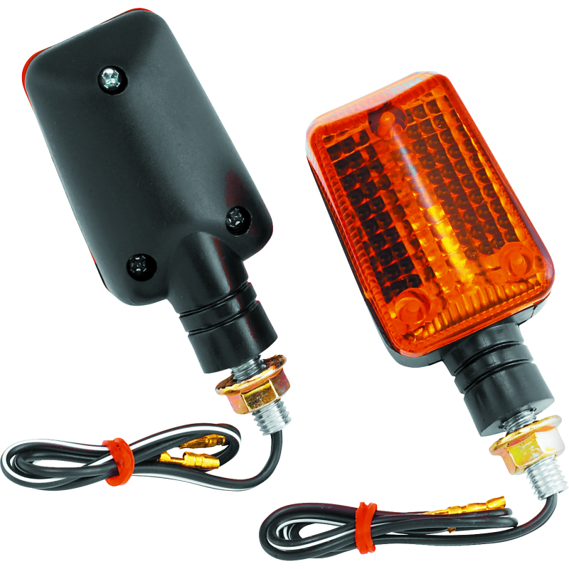 BikeMaster Universal Ministalk Marker Light - Black/Amber-tuningsupply.com